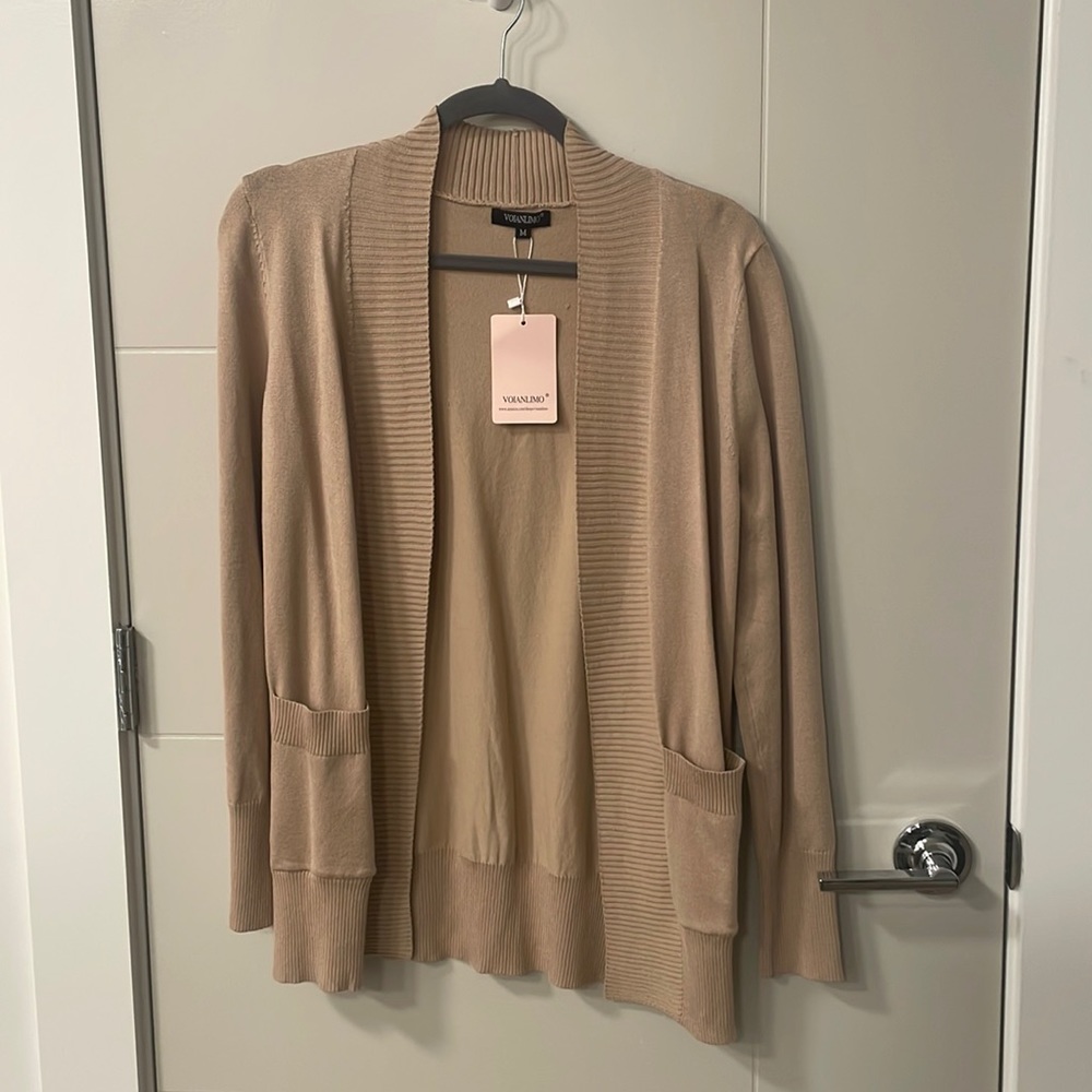 Tan cardigan